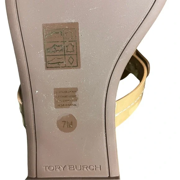 Tory Burch Women’s Miller Sandals Patent Leather Size 7 US - Picture 11 of 13